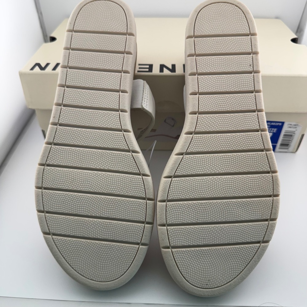 Anne Klein Lalasa Sandals Womens 7 White New Wedge Heel Buckle Strappy Slide - Picture 8 of 9